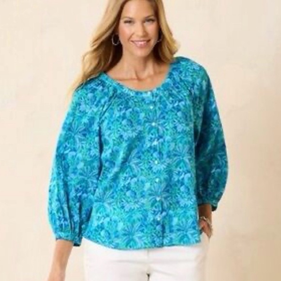 Tommy Bahama Tops - Tommy Bahama Floral Button Down Blouse